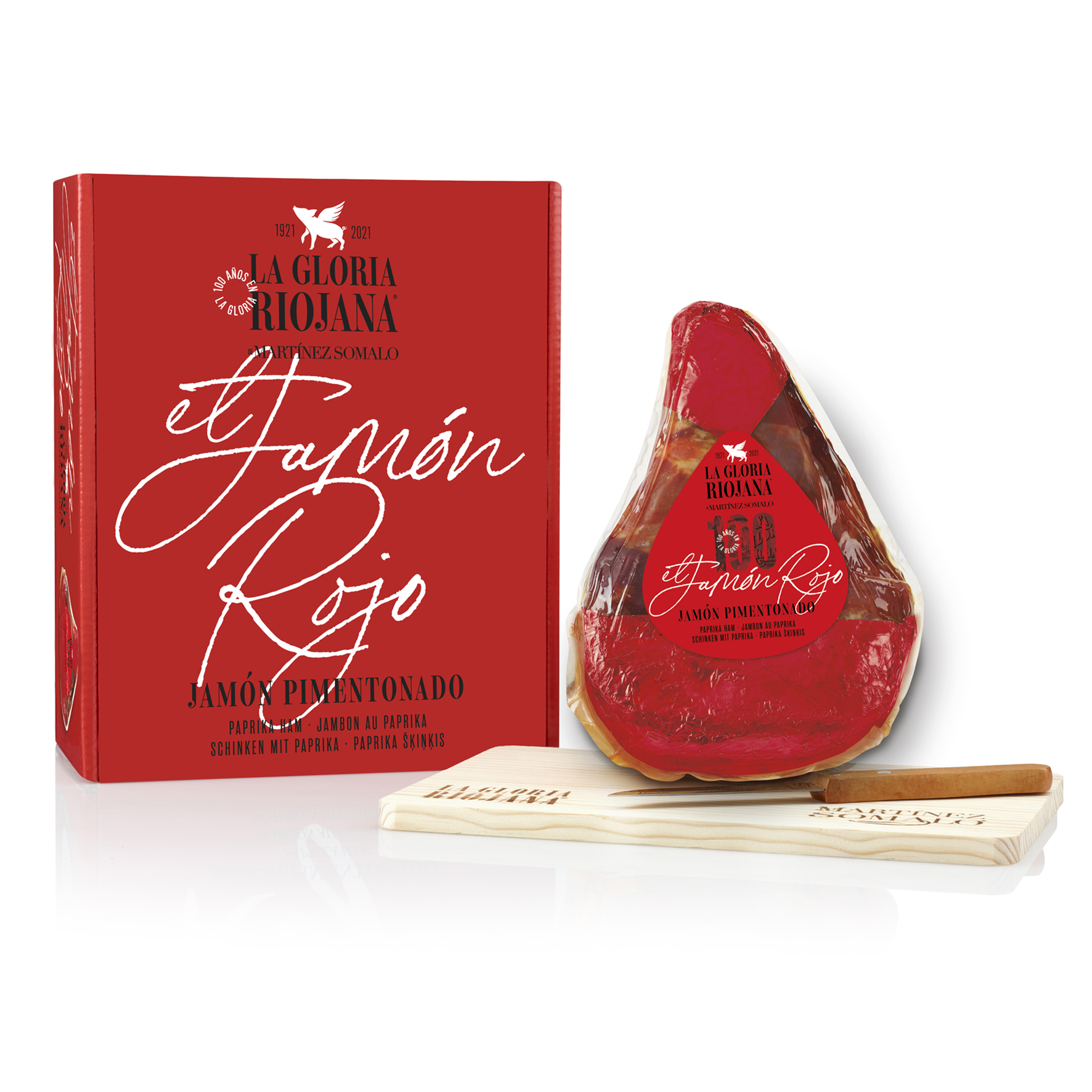 Мини JAMON красный 1 кг + Подарочная коробка + нож и деревянная доска