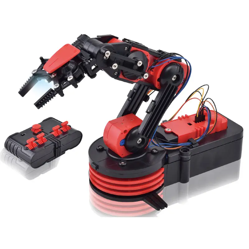 DIY assemble STEAM Kit Wireless robotic arm 2.4G Remote control robot RC toys for kids