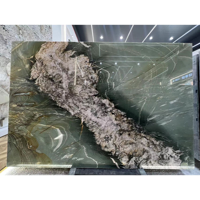 Hot sale Luxury Stone natural Dragon Green Marble slab For indoor background and Wall