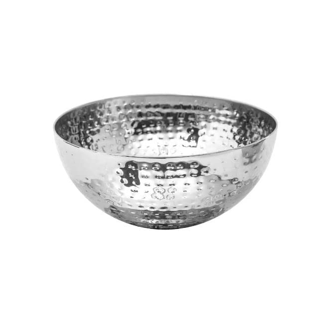 High Quality Stainless Steel Medium Solid Deep Hammered Bowl Perfect for Salads Snacks and Soups at Available Wholesale Price