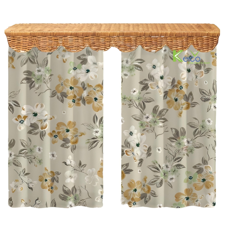 Special Design Vietnam Rattan Curtain Valance/ Window Pelmet in Keico Resort/Hotel/Restaurant Decoration Collection 2024