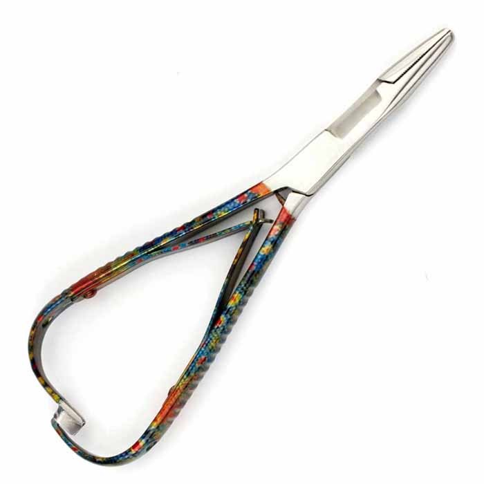 Professional Stainless Steel Mitten Clamps Scissors Customizable Size Paper Coated Fly Tying Clamps Essential Fishing Pliers