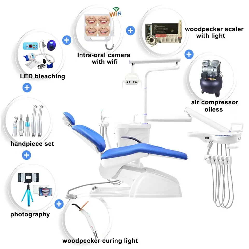Full Set Dentist Stool Electric Dental Unit Chair Dental Unit Chair dental chair high quality dental chairs with dental unit