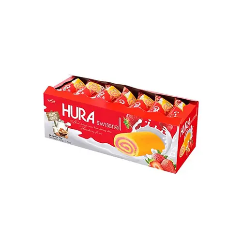 Wholesale Bibica Hura Swissroll Cake Strawberry 360g/ Vietnamese Cake Exporter