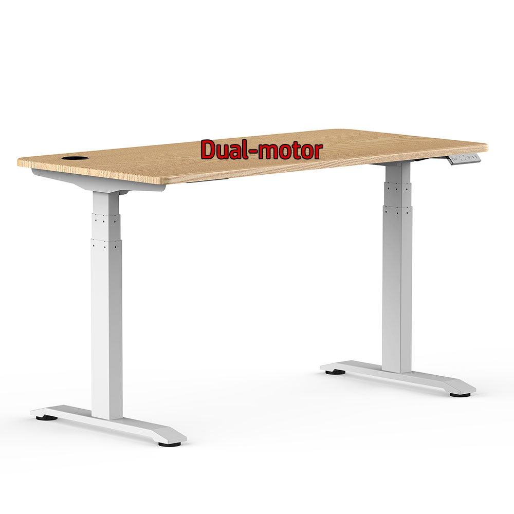 Office Modern Adjustable Height Desk Frame Sit To Stand Office Furniture Table Electric Lift Computer Desk With Dual Motor