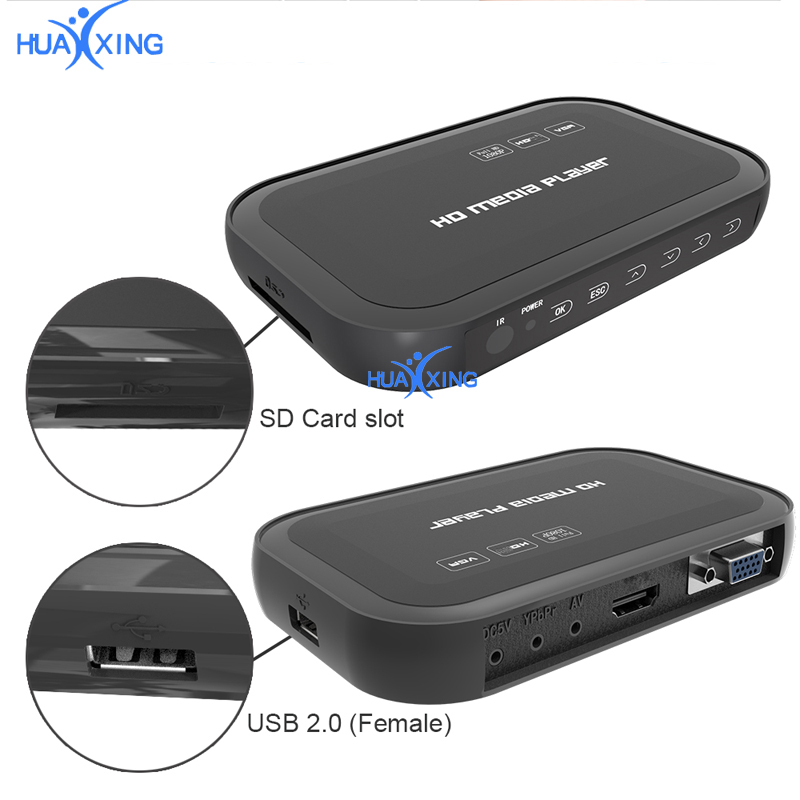 HDD мультимедийный плеер Full HD 1080P USB внешний медиаплеер с HD SD медиа-боксом Поддержка MKV H.264 RMVB WMV