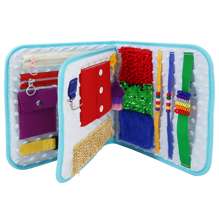 Touch and Learn Sensory Activity Board Montessori Toy for Preschool Fine Motor Skill Training