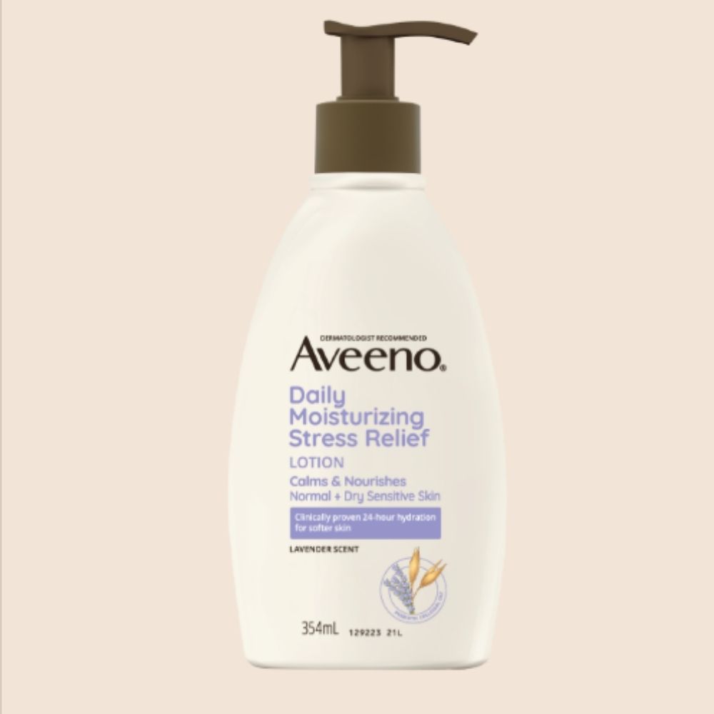 Help Calm and Relax Dry Body Lotion Aveeno Daily Moisturizing Stress Relief Lotion 354ml for Sensitive Skin
