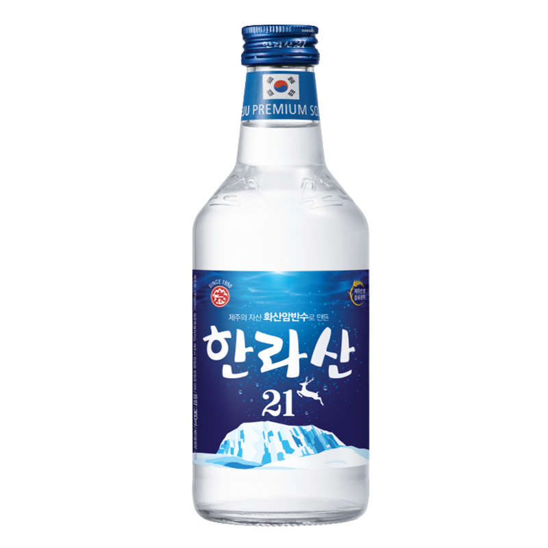 Корейский пищевой напиток, спиртовой напиток Soju HALLASAN 21 градус, чистый и насыщенный вкус, более насыщенный аромат и более естественный вкус