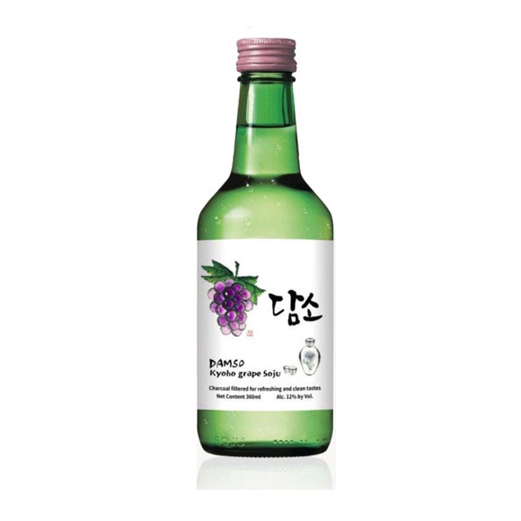 Damso-Soju Fruit Flavored, корейские спиртные напитки, 360 мл