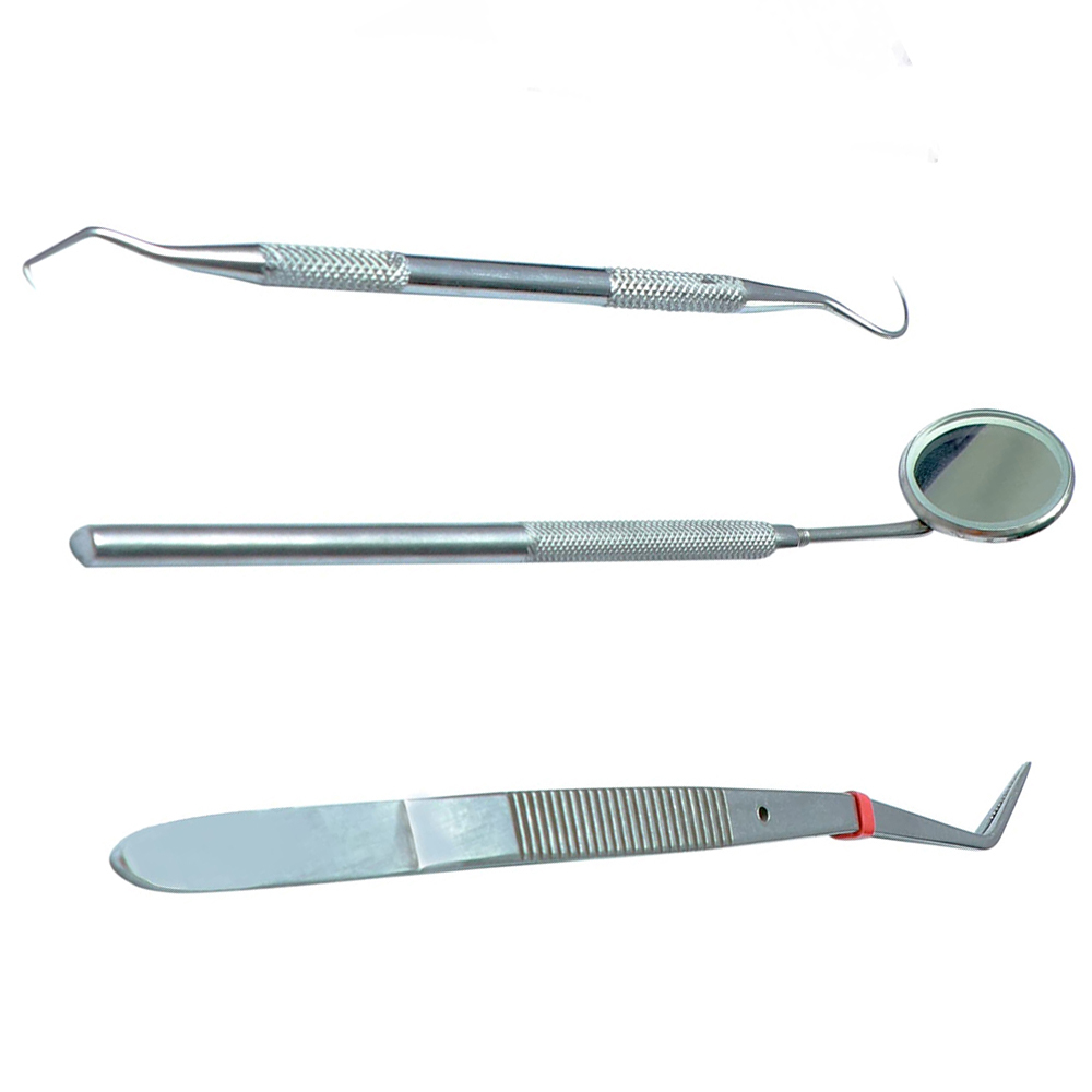 Customized 3 PCS Dental Tools Kit Dental Cleaning Tools Set For Home Use Remove Dental Scaler Teeth Cleaning Set