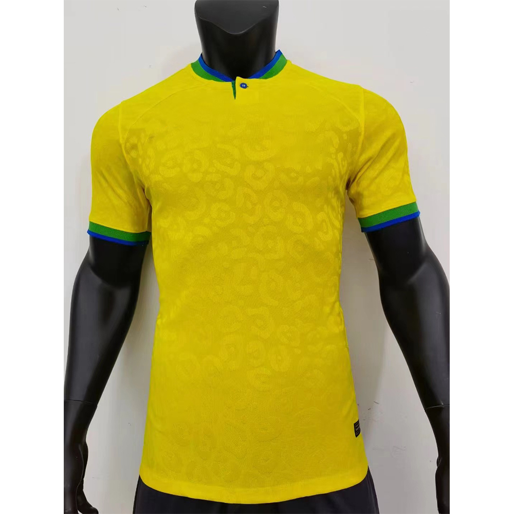 Brazil National Team Soccer Uniform, Argentina Players Wear, Breathable Senegal Football T-Shirt, Wholesale, 2022