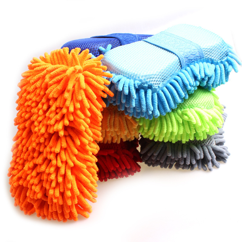 Different Colors Chenille Car Cleaning Block Car Washing Sponge