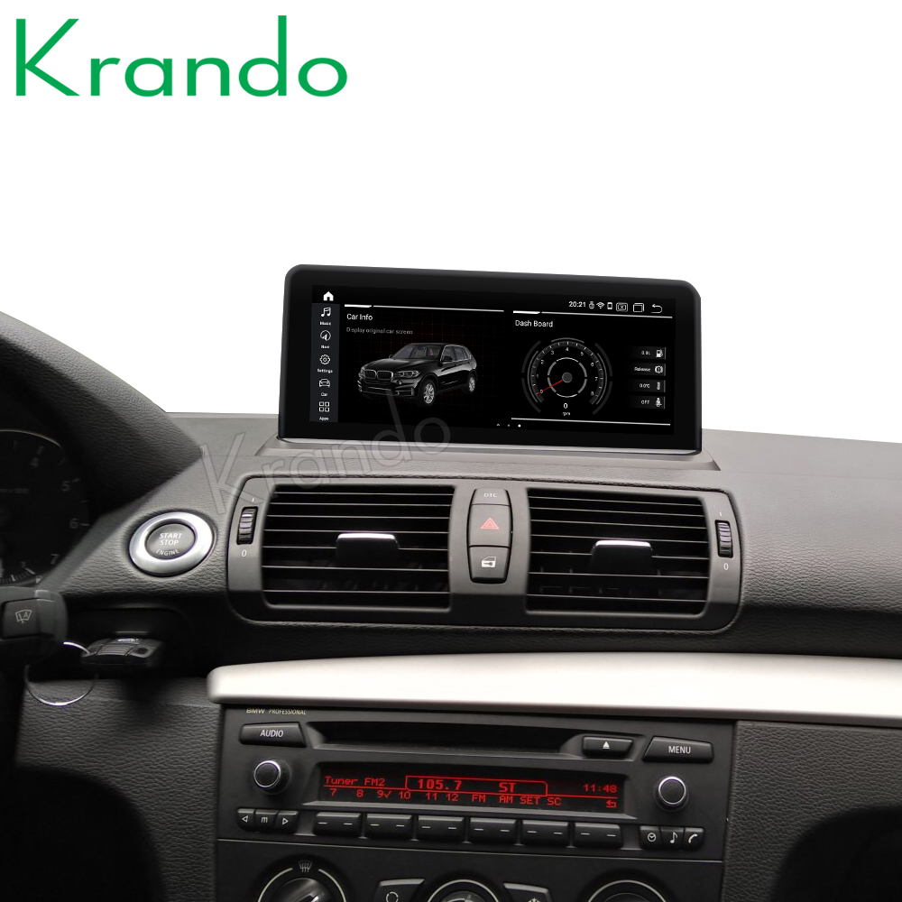 Krando Android 10,0, 4 ГБ, 64 ГБ, 10,25 ''автомобильный аудио для хэтчбеков BMW серий 1 E81 E82 E87 E88 2006-2012 CCC, CIC Navi Радио idriver Wi-Fi, LHD RHD