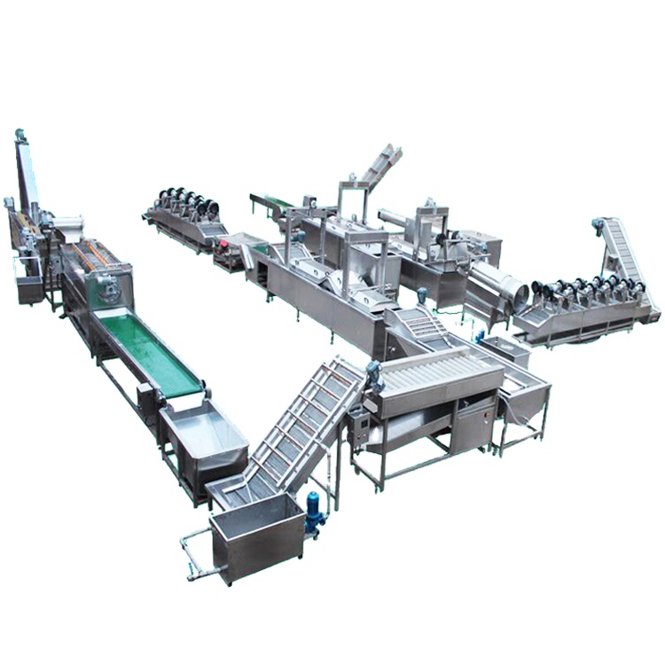 Semi Automatic Small Scale Frozen Potato Flakes Chips Processing Plant Making Machines French Fries Production Line For Sale