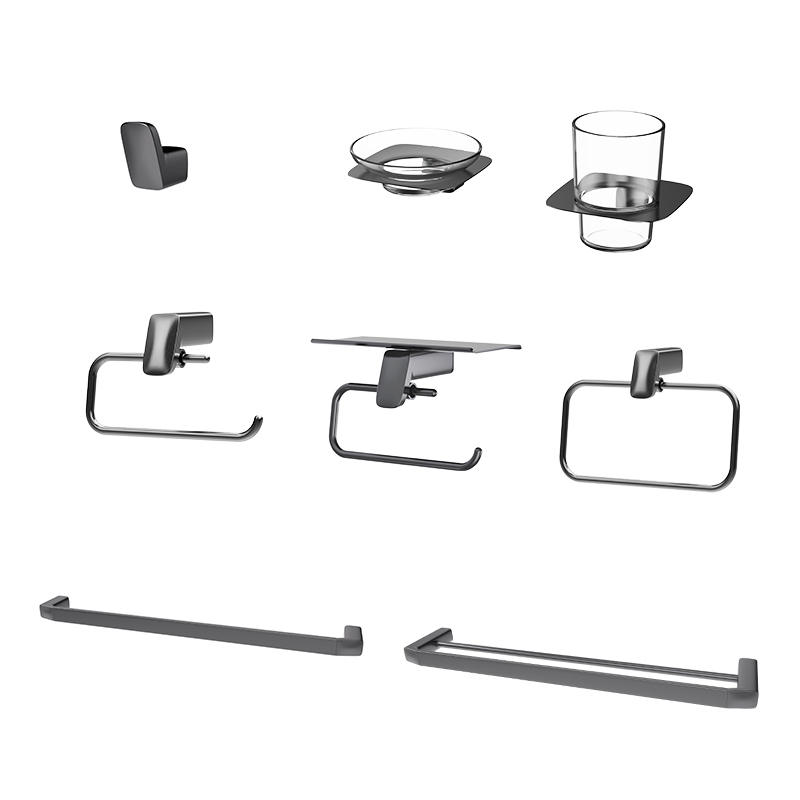Wall Mount Towel Bar Rack And Washroom Hardware In Black/Chrome/Gold Stainless Steel 4-Piece Bathroom Accessories Set