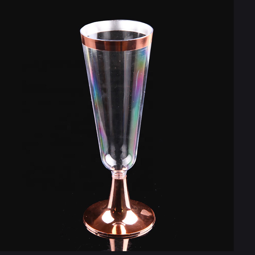 New Products 2021 Unique Arrivals Customized Hot Sell 210Ml Clear PS Plastic Acrylic Goblet Moet Wine Cups Champagne Glass