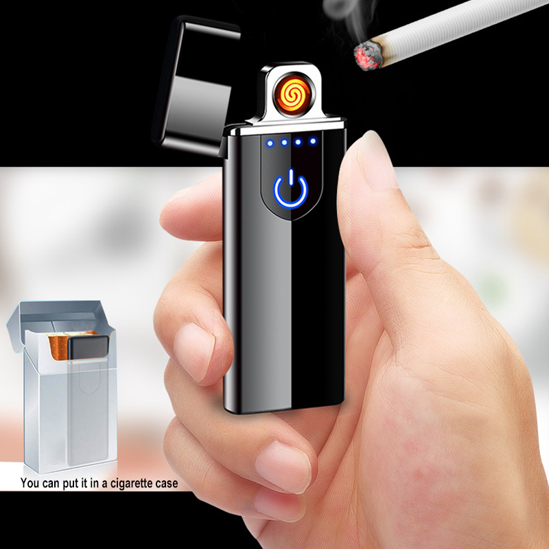 Ветрозащитная электронная перезаряжаемая USB-прикуриватель с логотипом на заказ