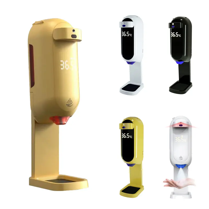 4 Colors New Thermometer Soap Dispenser Automatic Hand Sanitizer Liquid Alcohol Dispenser