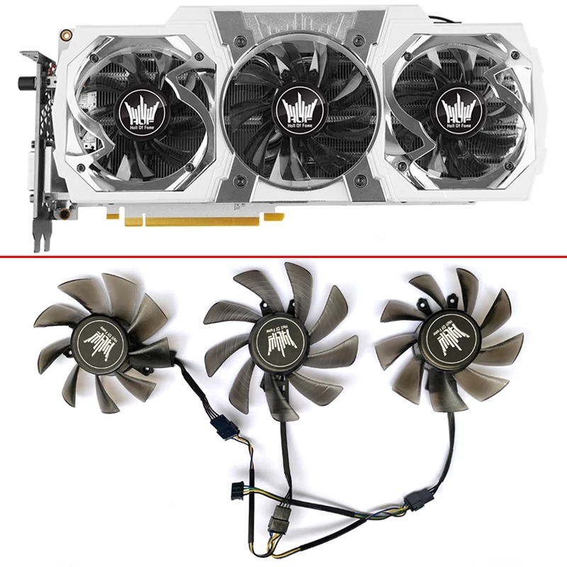 Новый вентилятор для графического процессора 75 мм, 85 мм, для GALAXY GEFORCE GTX 970, GTX 980 TI, 4PIN FY09015L12LPA GA91S2U