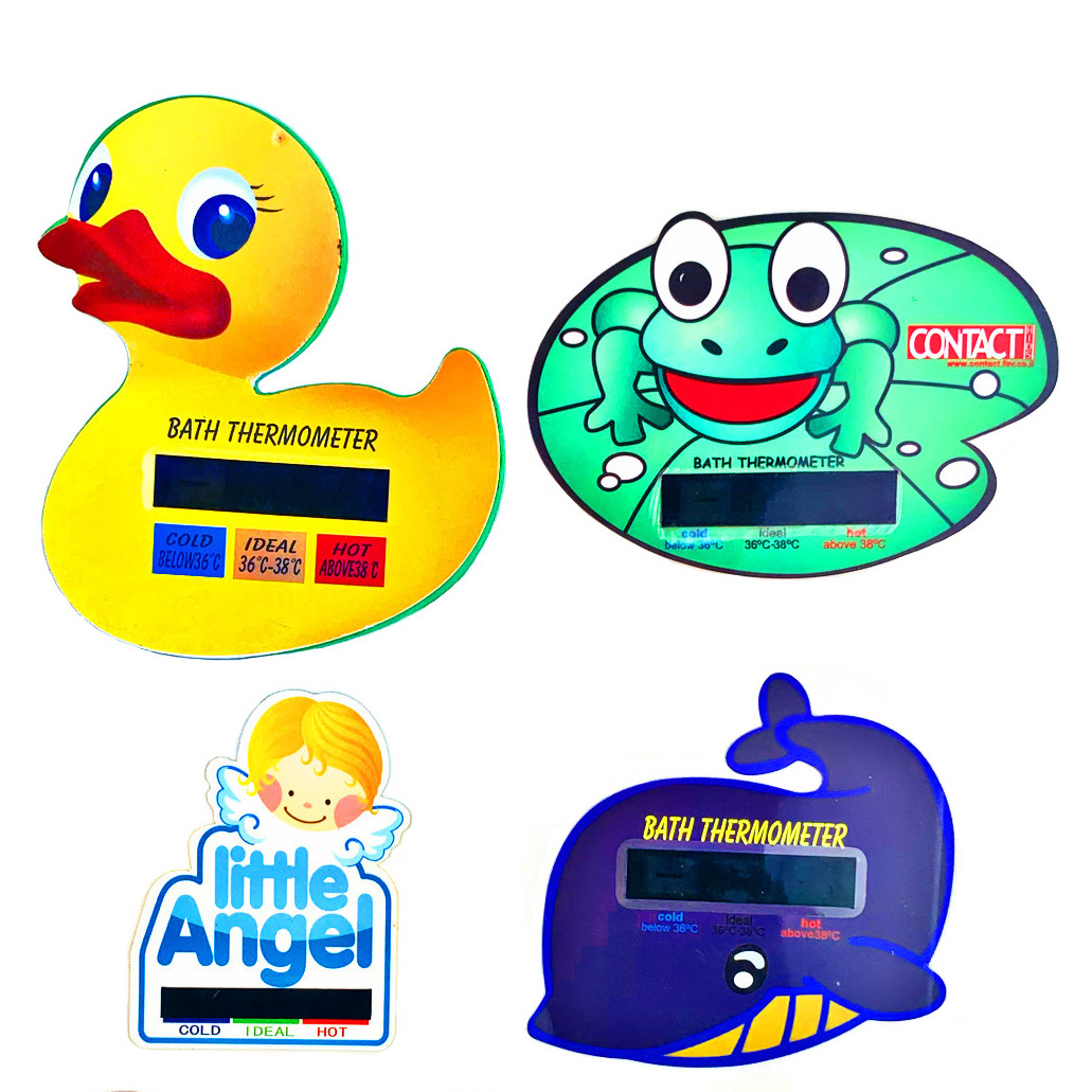 digital bath thermometer Cartoon Cute Shape Waterproof Paper Thermometer Water Bathtub For Babies