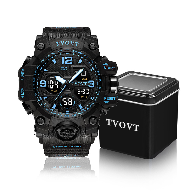 New Design Water Resistant Watch Men Wrist Large Size Digital Sports Watch Relojes Hombre 8802