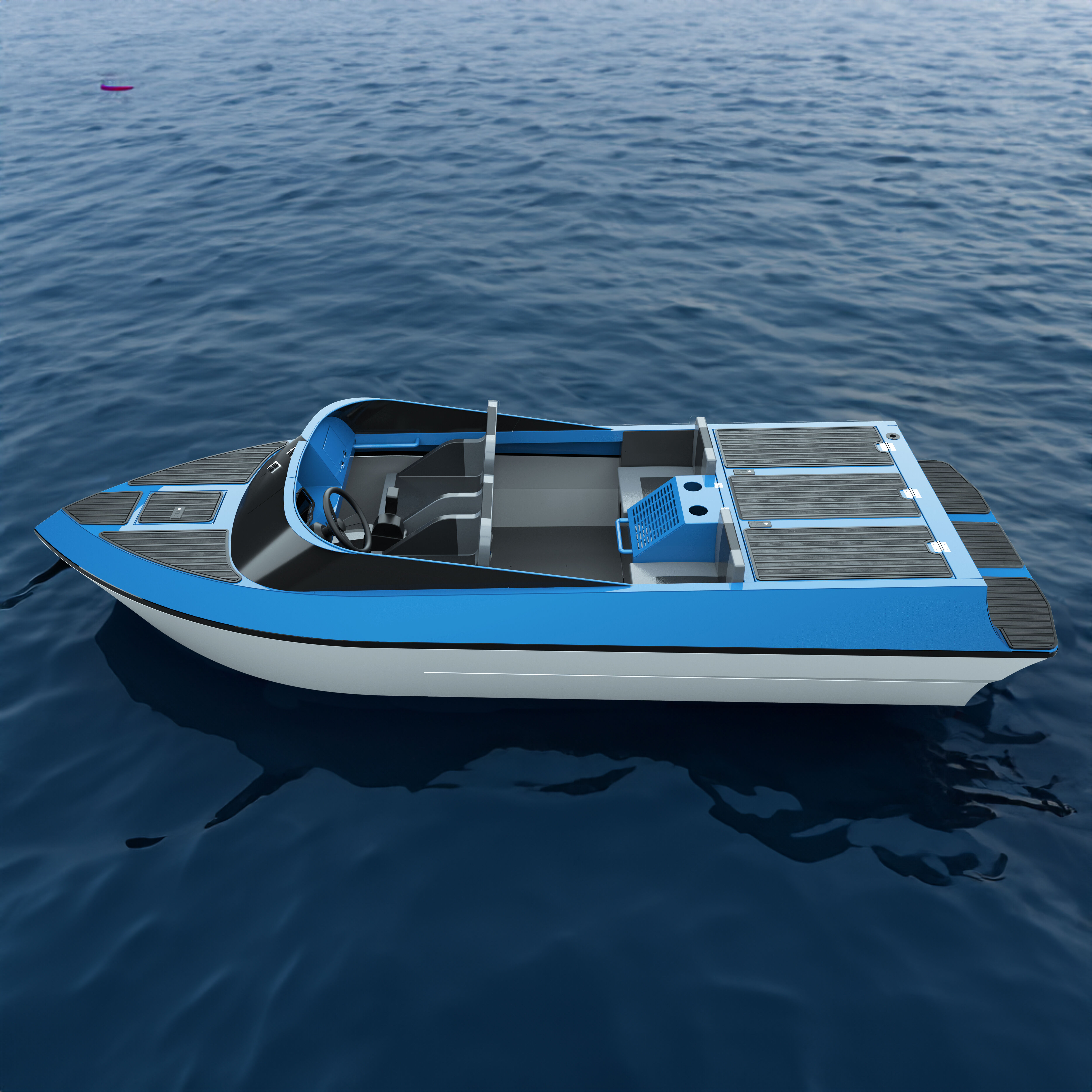 Kinocean Mini Racing Aluminum Jet Boat with Cool Painting for Sale