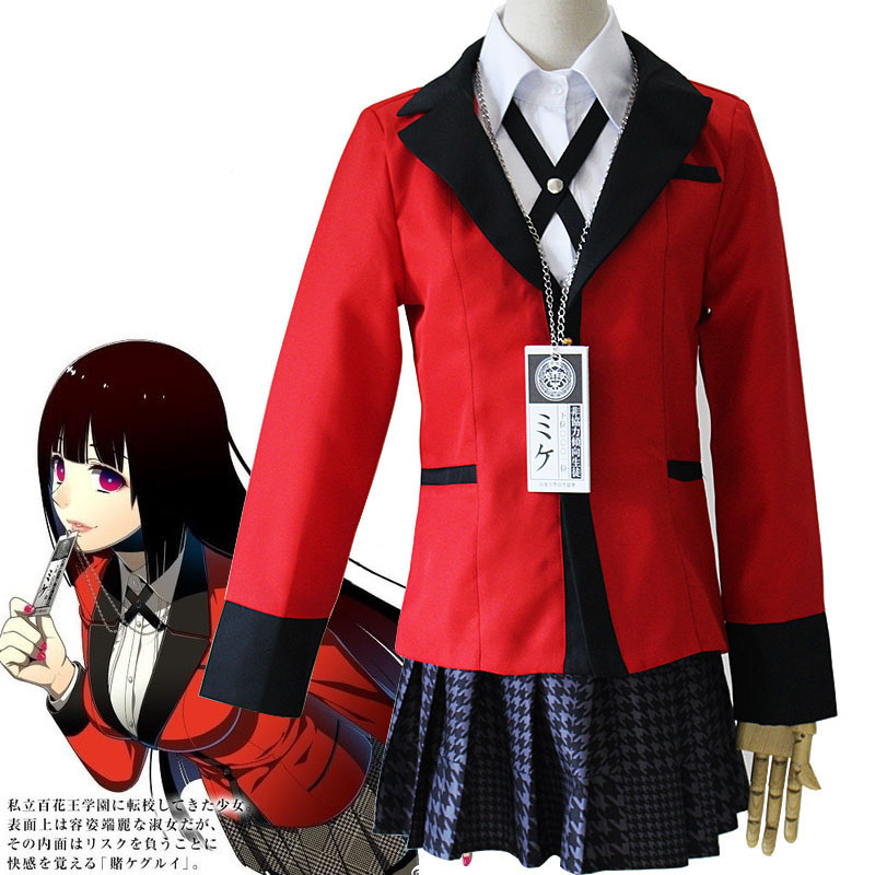 Yumeko Jabami Kakegurui Косплей JK японская Униформа девушка Лолита Аниме Костюмы косплей платье