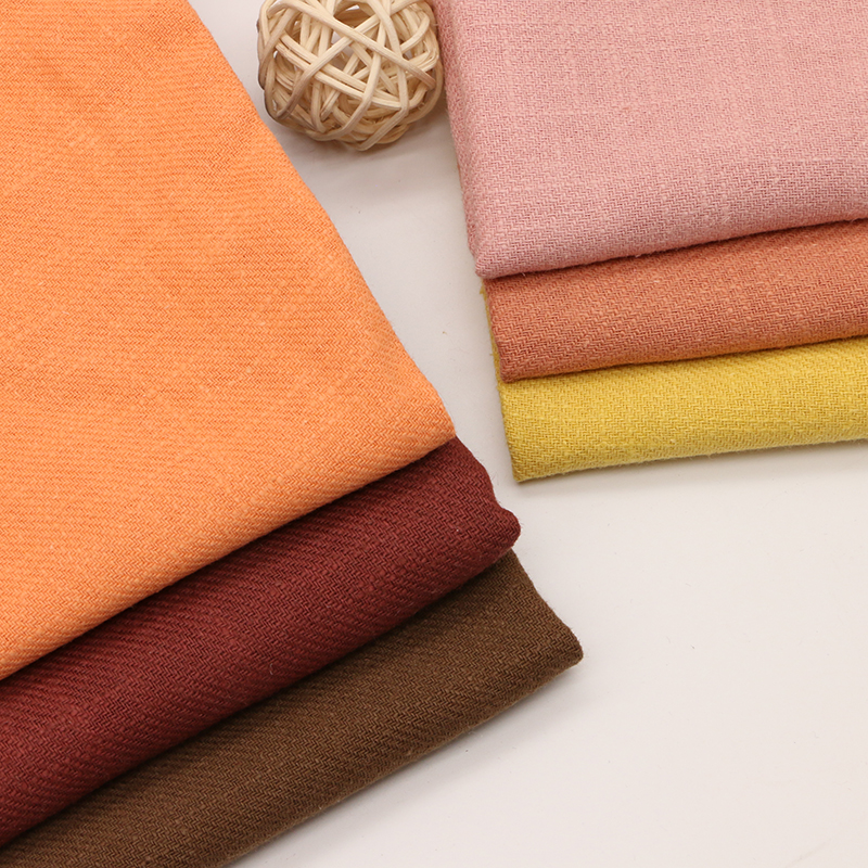 High quality ramie cotton twill fabric soft pillow cotton linen fabric