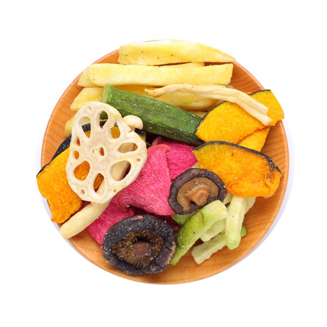 VF Vacuum Fried Vegetable and Fruit Chips Dehydrated Vegetanles Dehydrated Mixed Fruit Vegetable Chip Crispy Snacks