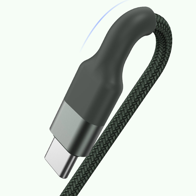 Быстрая зарядка кабеля типа C-Type-C + Lightning 9 В Bule Light 2.4A Type C два разъема USB C кабель PD Быстрая зарядка