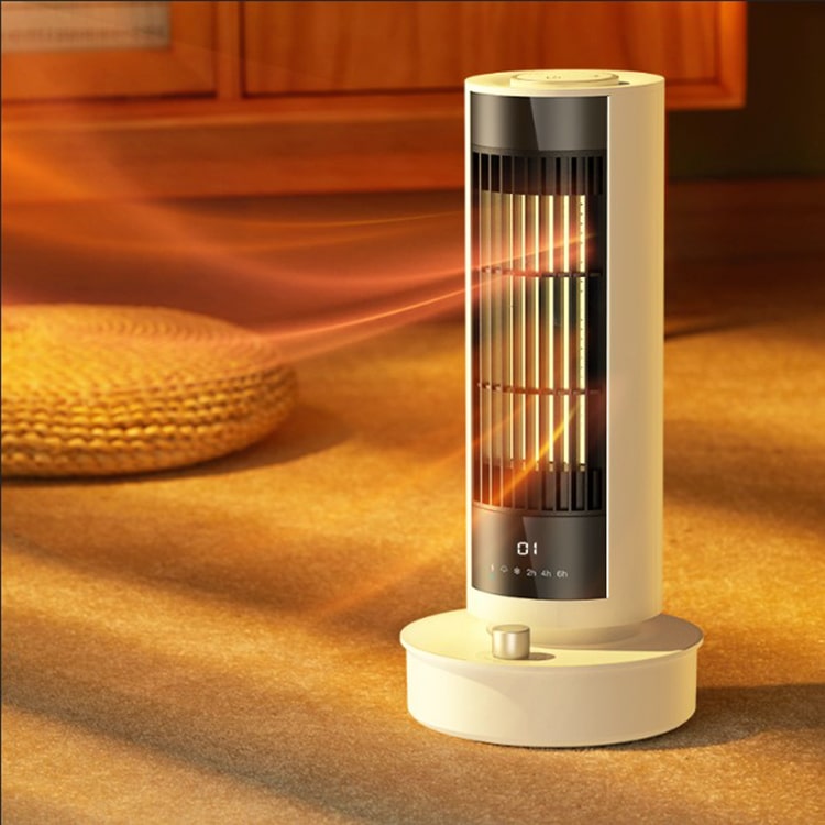 Vansu 2021 New 2 In 1 Winter PTC Ceramic Portable Table Mini Home Indoor Space Air Tower Room Fan Electric Heater With Remote