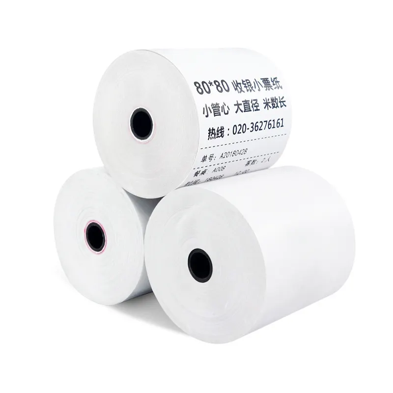 Thermal Paper Roll 80mm Restaurant Pos Machine Cash Register Paper 50 Rolls Per Carton