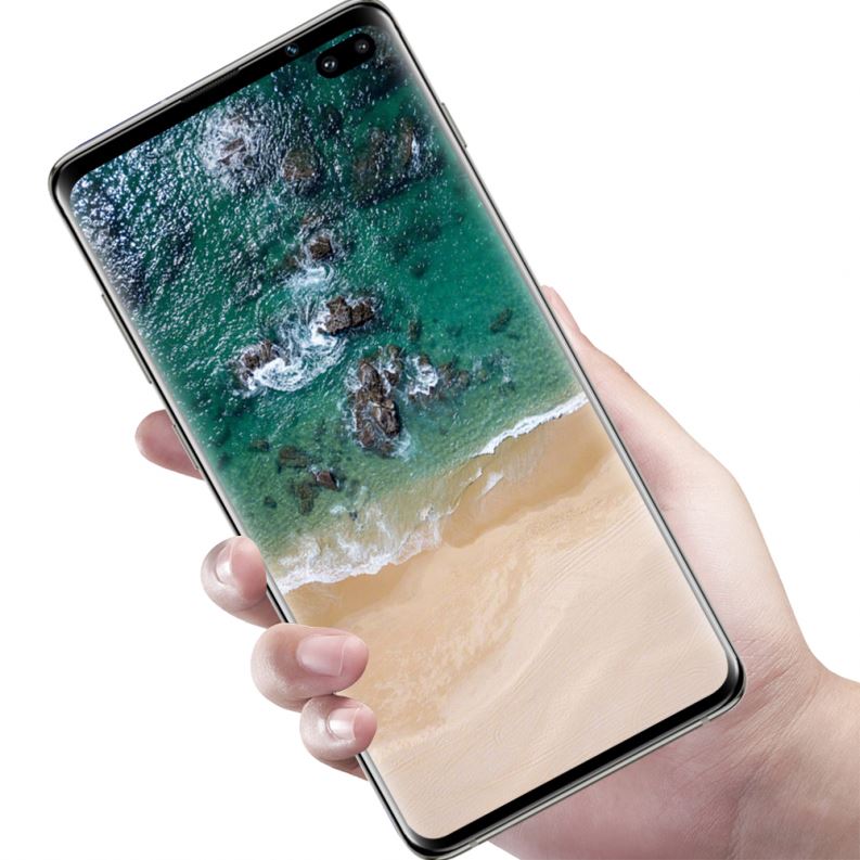 New S10+ 6GB+128GB Smartphone 6.5 inch Android 9.1 Telephone Smartphone Mirror Black