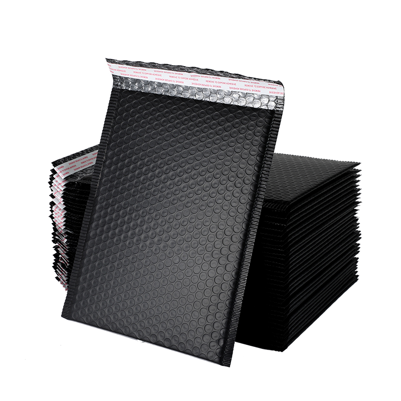 [FREE SHIPPING] 400 PCS Black Printed Shipping Poly Bubble Mailer Padded Envelopes Packaging Bulk Mailing Pack Bags