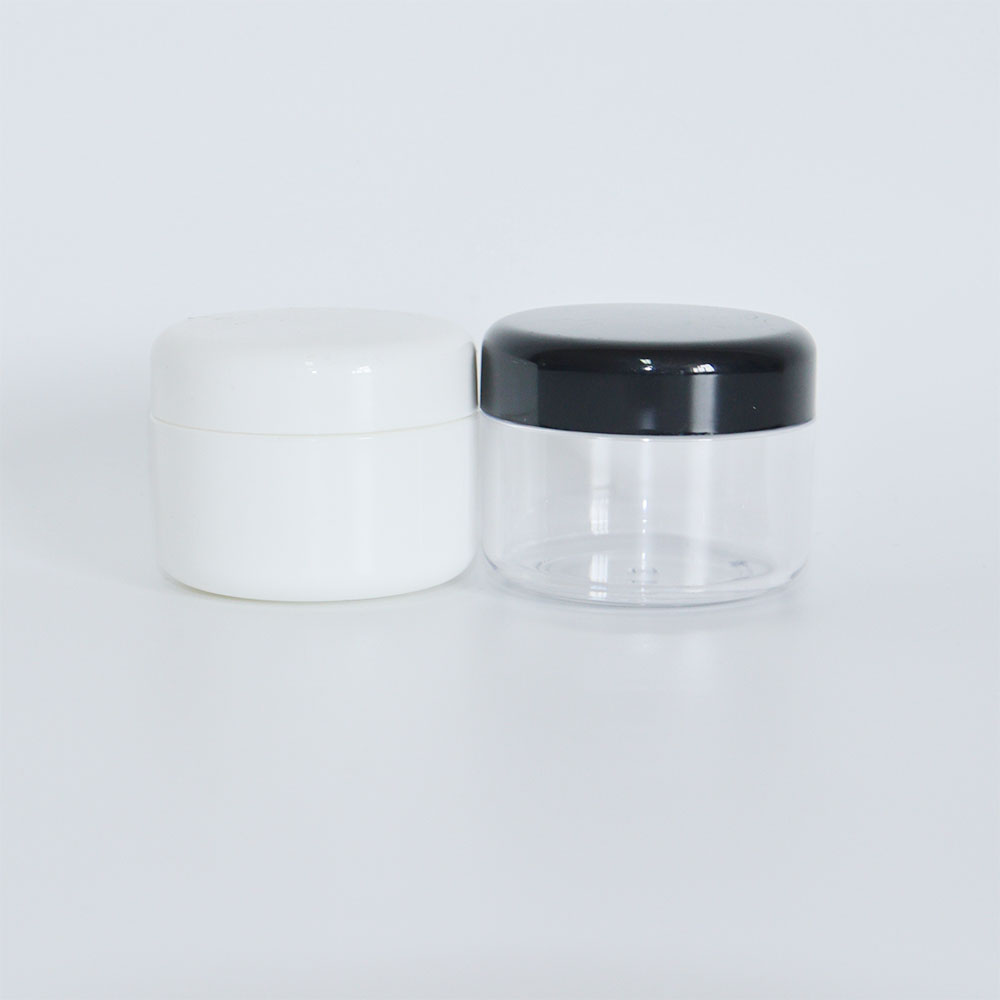 200ml High Quality transparent white double wall Plastic Jar Plastic Cosmetic Jar skin care cream jar with Screw Cap