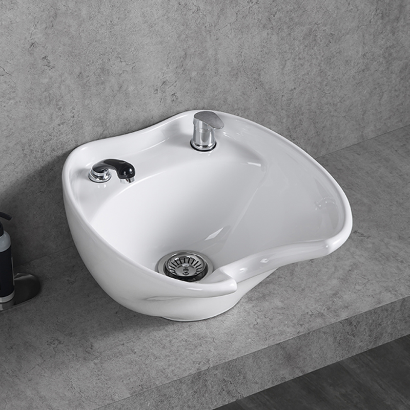 Shampoo Sinks Hairdressing Salon Wash Basins Wholesale Hair Wash Basin Ceramic For Sale Salon Furniture 25-30days Black/white