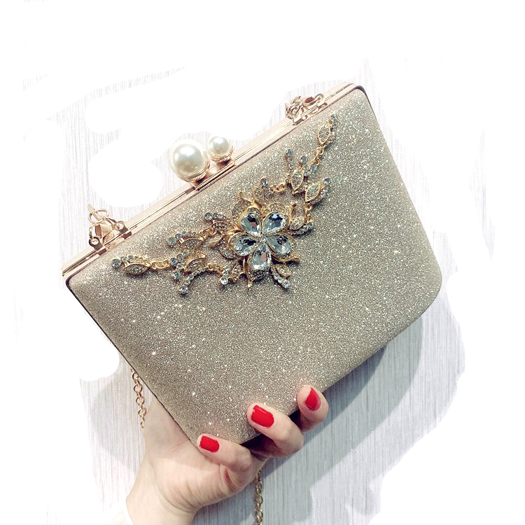 Splendid Retro Blinking Diamonds Evening Clutch Bags Party Evening Bags For Ladies