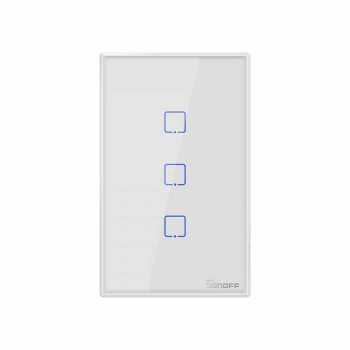 Интеллектуальный выключатель света SONOFF T2US3C-TX Smart Wi-Fi настенный выключатель света 433 МГц RF пульт дистанционного управления (в том числе от приложений сенсорного управления таймером, вилка стандарта США с Alexa
