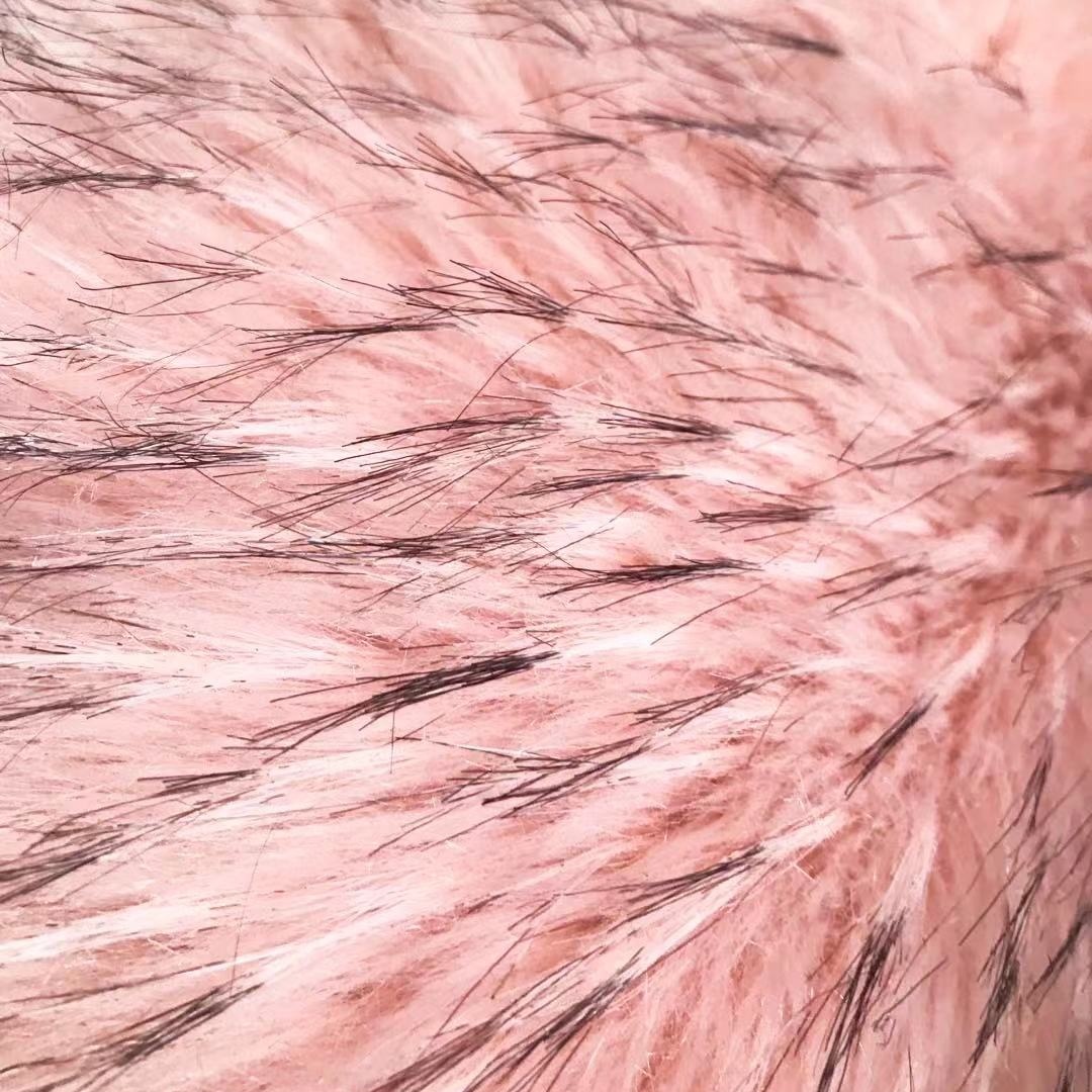 stock fabric polyester plush faux fur fabric