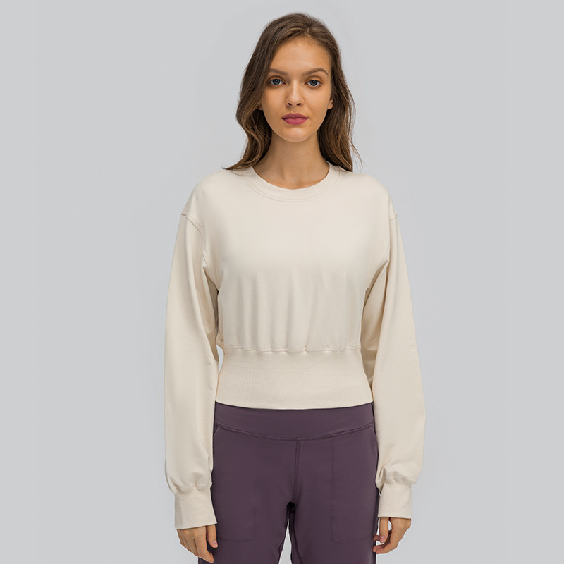 Women's Underwear 2021 autumn and winter new thread waist Yoga jacket trend versatile casual loose sports sweater womenSlips