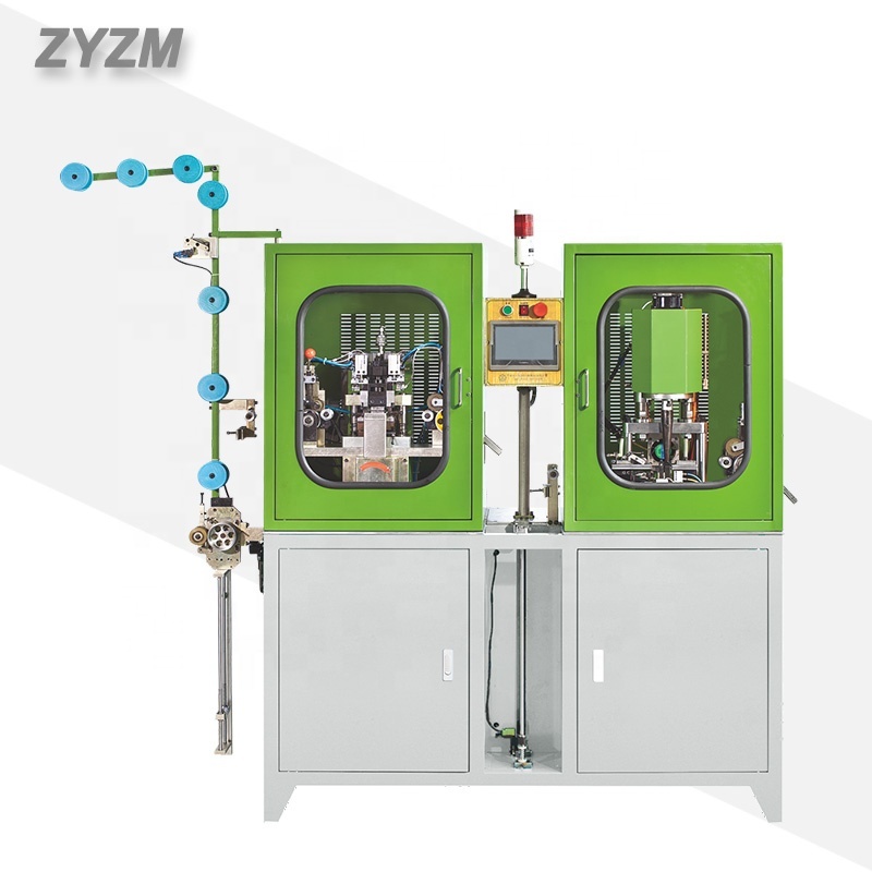 Automatic CNC Invisible zipper manufacturing machine for gapping & stripping and bottom stop setting