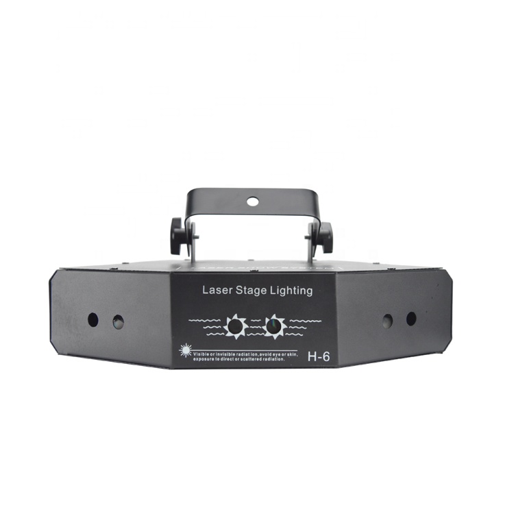 HAT DMX512 Full Color Effect Stage Lighting 6 eyes rgb laser fan-shaped scanning laser light