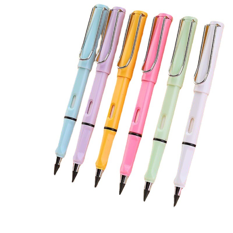 Ink-free pencil eternal pen Plastic pen is easy to use without paper jam can replace the pen tip with eraser