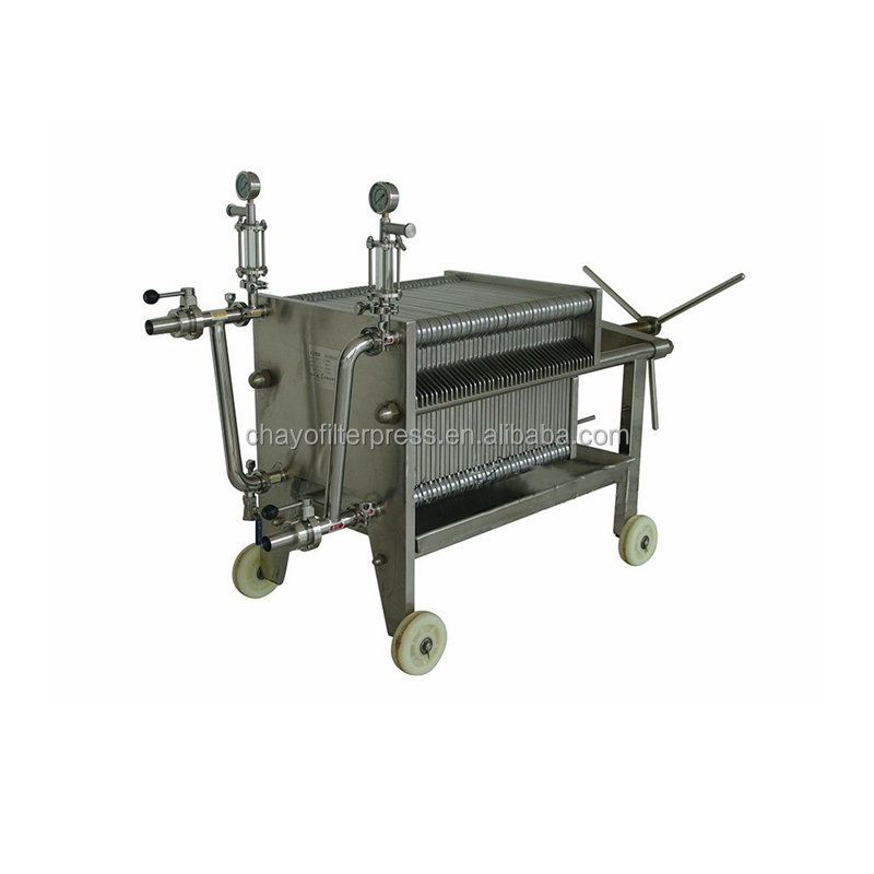 Hot sale stainless steel plate and frame filter press for kieselguhr filter beer