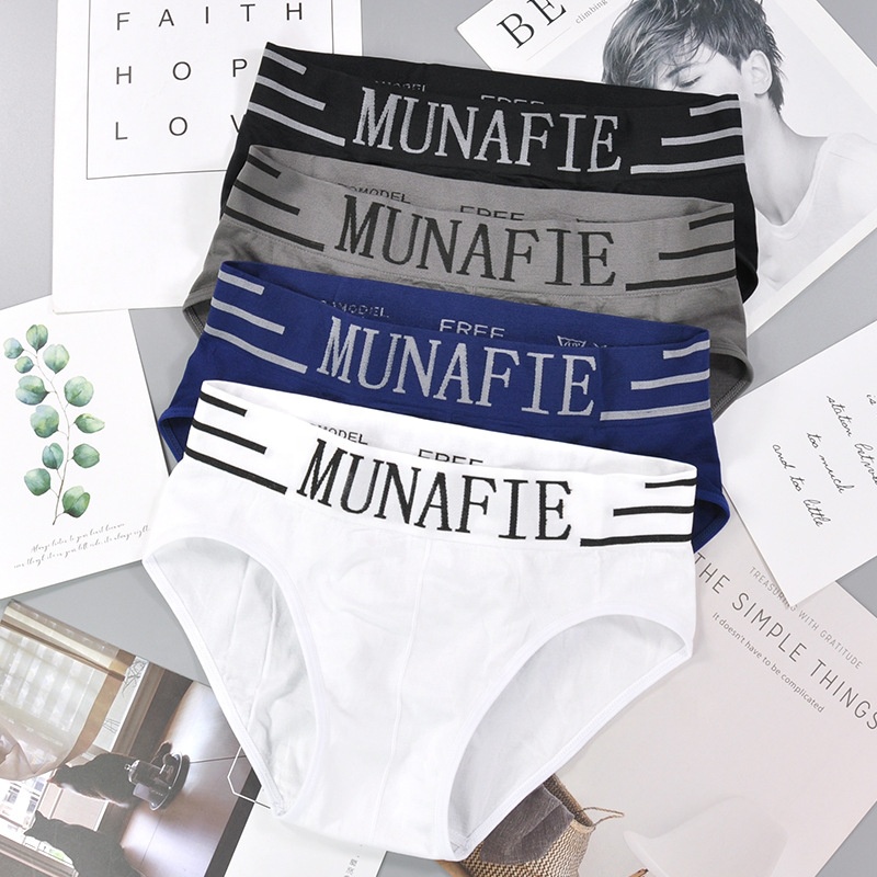 Мужские трусы для фитнеса Munafie, бесшовные нейлоновые трусы, японское модное нижнее белье, качественное Мужское нижнее белье