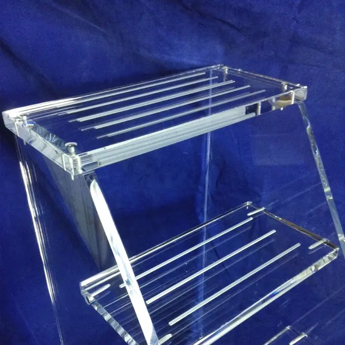 3 Step Acrylic Step Stool Shoes Changing Stool for Home Clear Lucite Bathroom Tub Toilet Stool Wholesale