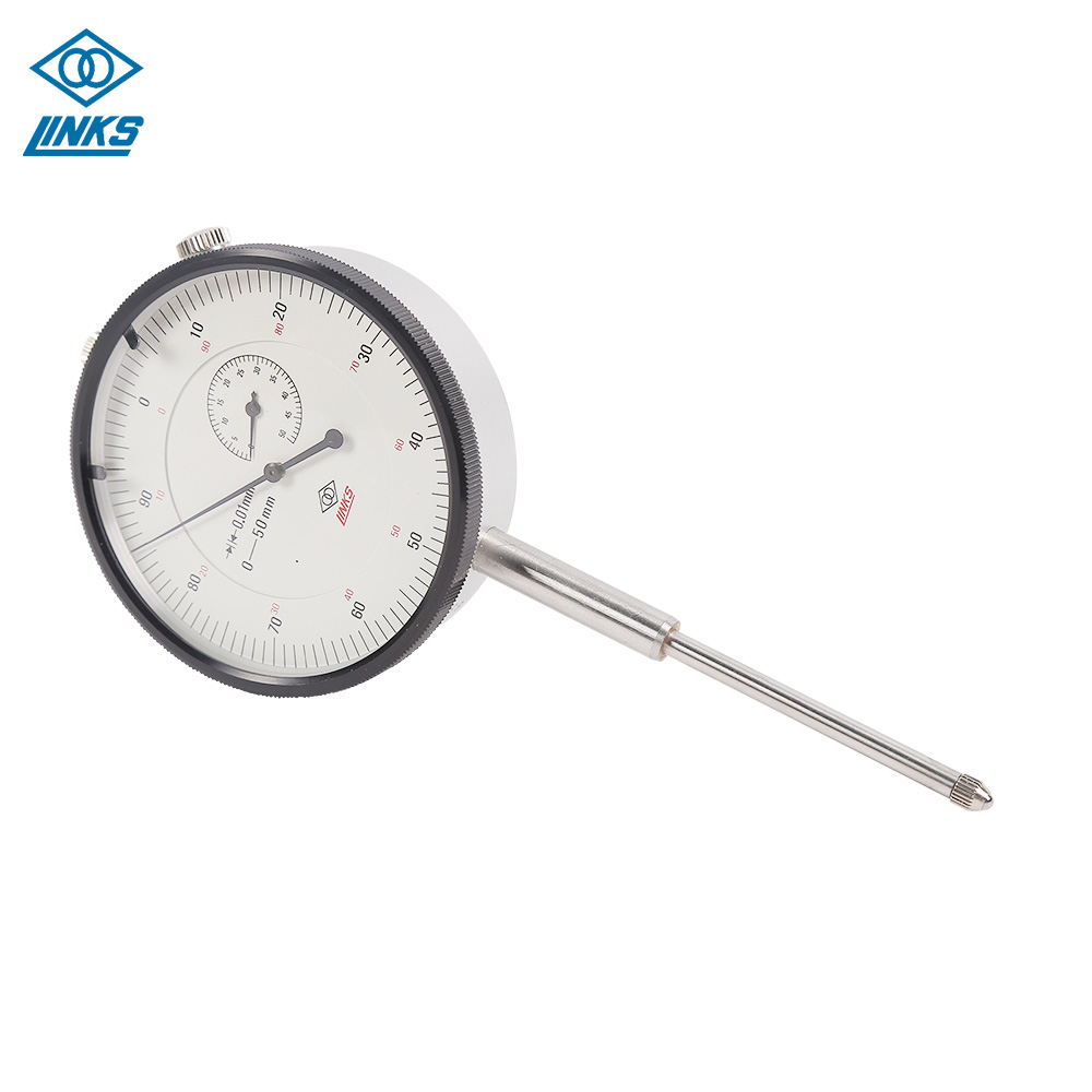 Links Dial Indicator 0-10mm 0.01mm Shock Proof Dial Test Gauge with Lug Back Precision Micrometer Measuring Tools