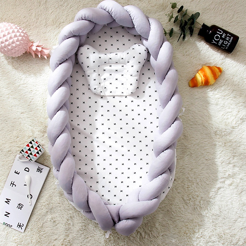 Removable and washable manual fence three-dimensional protective crib nursery baby nest bed cotton