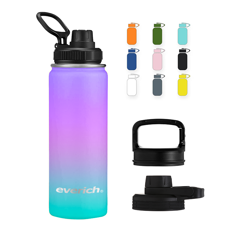 Double wall Stainless Steel Insulated Thermos outdoor Portable Sport Water Bottle Wide Mouth with Leak Proof Lid